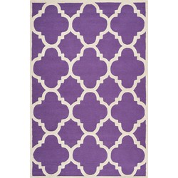 Safavieh Modern Indoor Hand Tufted Area Rug, Cambridge Collection, CAM140, in Purple & Ivory, 183 X 274 cm