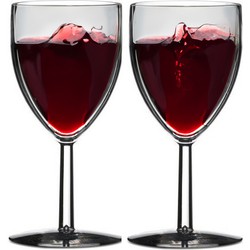 Rosti Mepal Wijnglazen - 2x - kunststof - 300 ml - 8 x 16 cm - Wijnglazen
