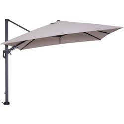 Hawaii parasol - 300x300 cm - carbon black - zand