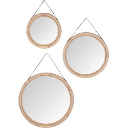 MUST Living Mirror San Jose, set of 3,L - Ø52 cm / M -Ø42 cm / S - Ø32 cm