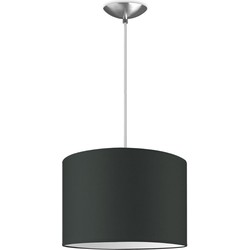 Moderne hanglamp Bling - antraciet - verlichtingspendel Basic inclusief lampenkap 30/30/20cm - pendel lengte 100 cm - geschikt voor E27 LED lamp - Pendellamp geschikt voor woonkamer, slaapkamer, keuken