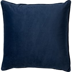 Dutch Decor FINN - Sierkussen 45x45 cm - velvet - effen kleur - Insignia Blue - donkerblauw - Dutch Decor