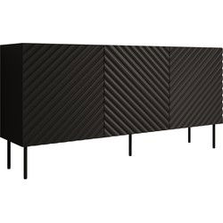 Meubella Dressoir Laguna - Zwart - 165 cm