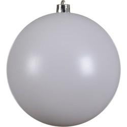 Grote raam/deur/kerstboom decoratie winter witte kerstballen 20 cm mat - Kerstbal