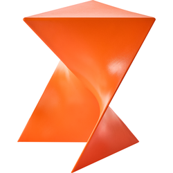 Beliani PECOS - Bijzettafel-Oranje-Synthetisch materiaal