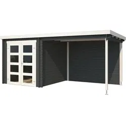 Outdoor life blokhut Helena carbon grey-wit, 472 x 230 cm