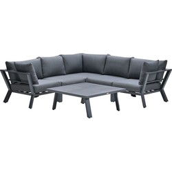 Sasha loungeset - 4-delig - carbon black - reflex black