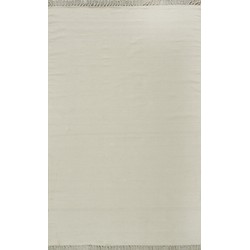 LIFA LIVING Kilim oosters vloerkleed, Wit tapijt, Zomers kleed, tapijt, handgeweven, 160 x 230