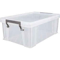 Whitefurze Opbergbox - 10 liter - Transparant - 40 x 26 x 15 cm - Opbergbox