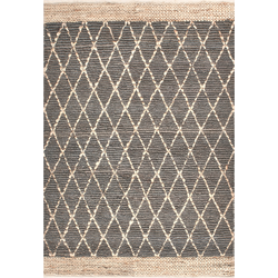 TELLIKAYA - Loper vloerkleed - Grijs - 160 x 230 cm - Jute
