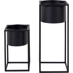 Marla Flowerpots - 2 flowerpots in black