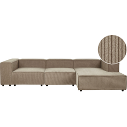 Beliani APRICA - Modulaire Sofa-Bruin-Corduroy