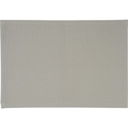 4x Rechthoekige onderleggers/placemats voor borden taupe stof 30 x 43 cm - Placemats