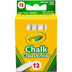 Crayola Anti-Stof Krijtjes 12 Stuks Wit