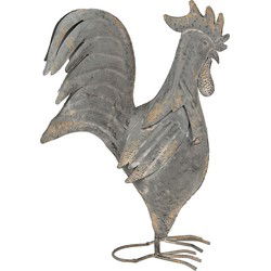 Clayre & Eef Tuindecoratie Haan 30x14x40 cm Grijs Metaal