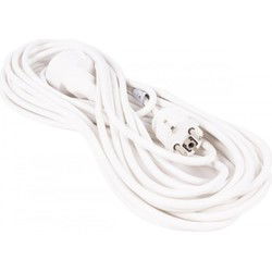 Benson Verlengsnoer - wit - 10 meter - randaarde stekker - 3600 Watt - Verlengsnoeren