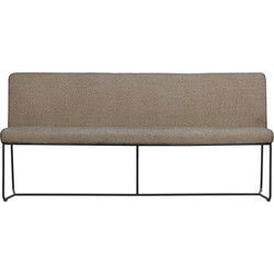 MUST Living Bench Zola 190,88x190x62 cm, glossy brown