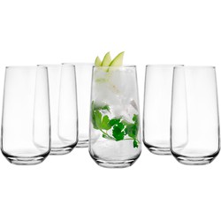 Glasmark Longdrinkglazen - 6x - Tumblers - 480 ml - glas - waterglazen - Longdrinkglazen