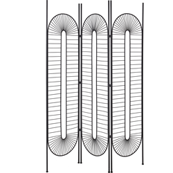 Beliani NOALE - Kamerscherm-Zwart-IJzer