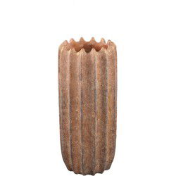 PTMD Bloempot Brigett - 22x22x50 cm - Cement - Koper