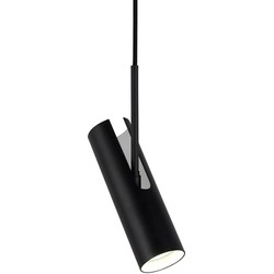 Minimalistische, elegante, verstelbare plafondlamp - zwart