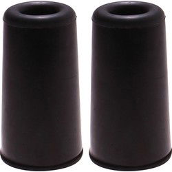 Deltafix Deurbuffer - 2x - deurstopper - zwart - rubber - 75 x 40 mm - Deurstoppers