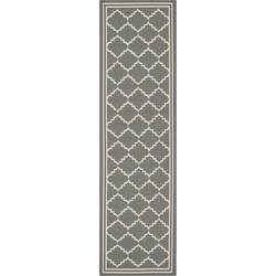 Safavieh Trellis Indoor/Outdoor Woven Area Rug, Courtyard Collection, CY6889, in Grijs & Beige, 69 X 244 cm