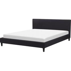 Beliani FITOU - Tweepersoonsbed-Zwart-Polyester