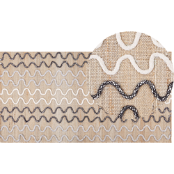 Beliani SOGUT - Laagpolig-Beige-Jute