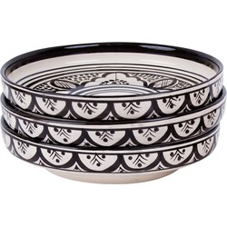 Ceramic bowl Moroccan pattern black