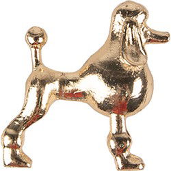 Clayre & Eef Deurknop Hond Poedel Goudkleurig Metaal
