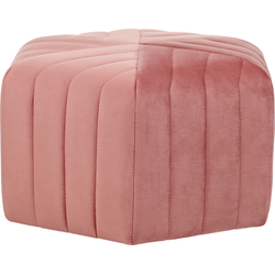 Beliani MURIETTA - Poef-Roze-Fluweel