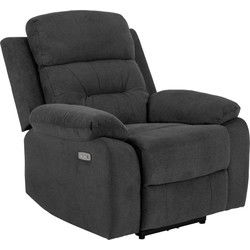 Relaxfauteuil Donkergrijs Stof - 96x92x98cm - Verstelbaar - Zarna