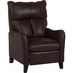 Beliani ROYSTON - TV-fauteuil-Bruin-Kunstleer