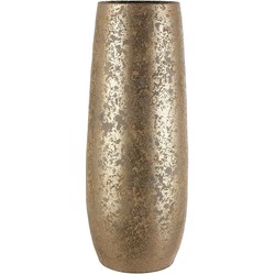 Mica Decorations Deko Vaas Clemente rond goud - H 55 x Ø 21,5 cm