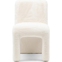 Riviera Maison Callaghan Dining Chair, faux fur, snow