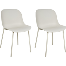Beliani BELOIT - Eetkamerstoel-Beige-Polypropyleen