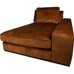 PTMD Block sofa chaise longue arm r Adore 28 rust