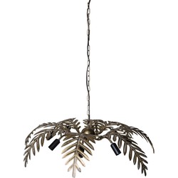 PTMD Moira Goud hanglamp met palm bladeren