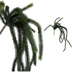 PTMD Leaves Plant Lycophyte Kunsttak - 64 x 14 x 74 cm - Donker groen