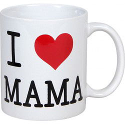 Koffiebeker of mok - I love Mama tekst - 280 ml - moederdag cadeau - Bekers