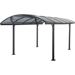 HESPERIDE HIXA Pergola - Overkapping - Carport - Paviljoen - weerbestendig 500x294x25cm - Aluminium - Zwart