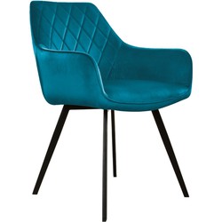 Kick eetkamerstoel Karl Velvet - Blauw