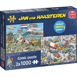 Jumbo Jumbo Verkeerschaos & Ter Land, ter Zee en in de lucht  - Jan van Haasteren (2x 1000)