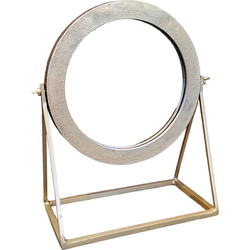 Benoa Lowell Brass Round Mirror on Standard 36 cm