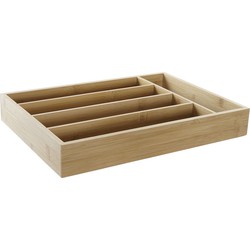 Bamboe houten bestek bak/lade 35.5 x 25.5 x 5 cm - Bestekbakken