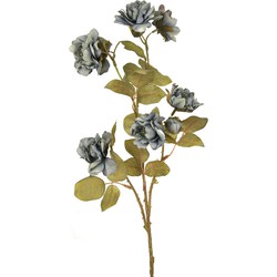 Greenmoods Kunstroos Nero - Nep plant - 1 Stuk - 68cm - Blauw-