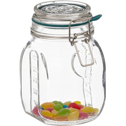 5Five Weckpot/inmaakpot Jarro - 750 ml - glas - beugelsluiting - D12 x H16 cm - Weckpotten