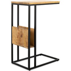 Benoa Dickson Iron End Table & Side Rack 69 cm