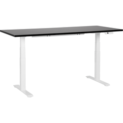 DESTINES - Elektrisch Verstelbaar bureau - Wit/Zwart - 180 cm - MDF